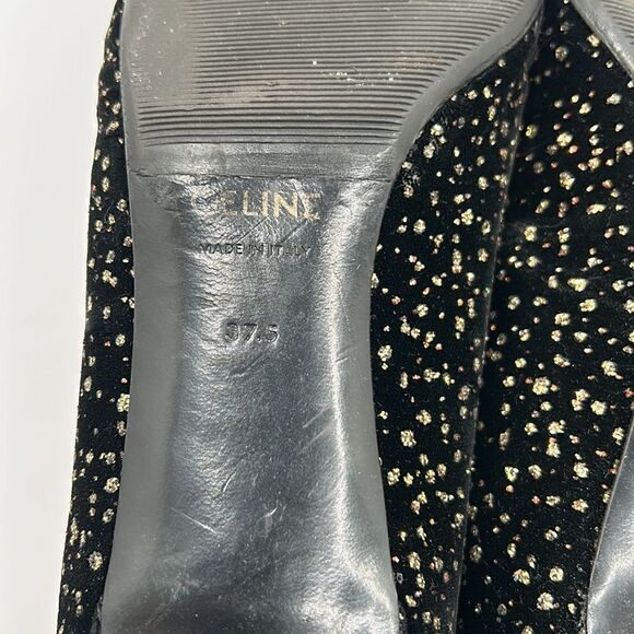 Celine Metalic Flake Kitten Heels - Picture 8 of 9